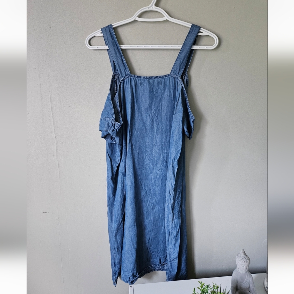 Blue Cold Shoulder Dress - Picture 2 of 6